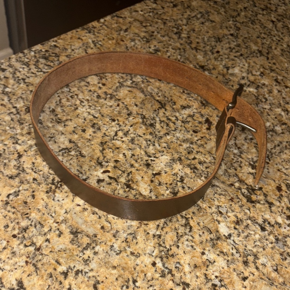 Brown Leather Belt- genuine leather